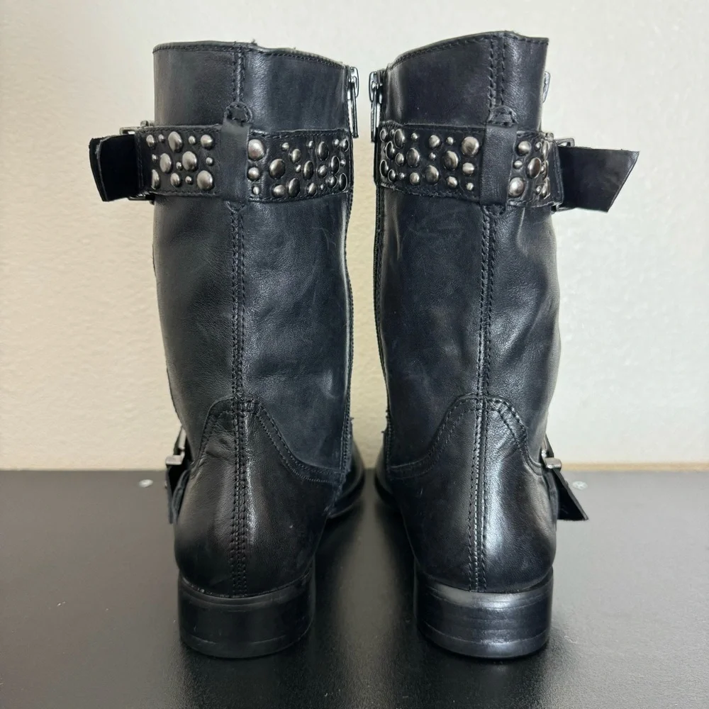 Arturo Chiang Black Leather Boots Size 6